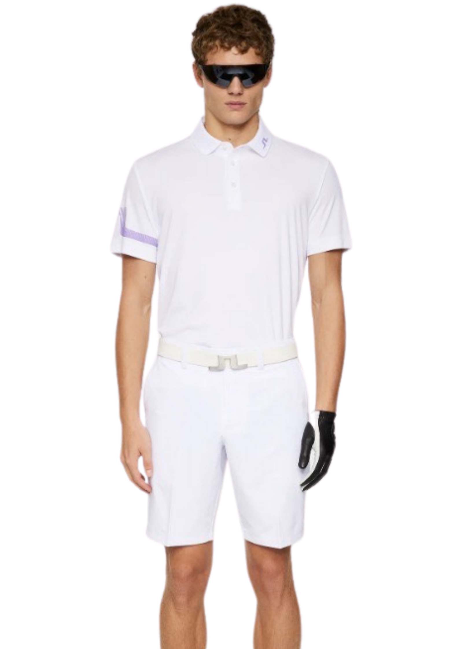 jlindeberg white golf shirt for men